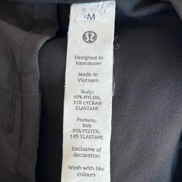 LULULEMON Luxtreme Mid Rise Straight Leg Black Trouser Pants Women's Medium ~EUC - Picture 10 of 16